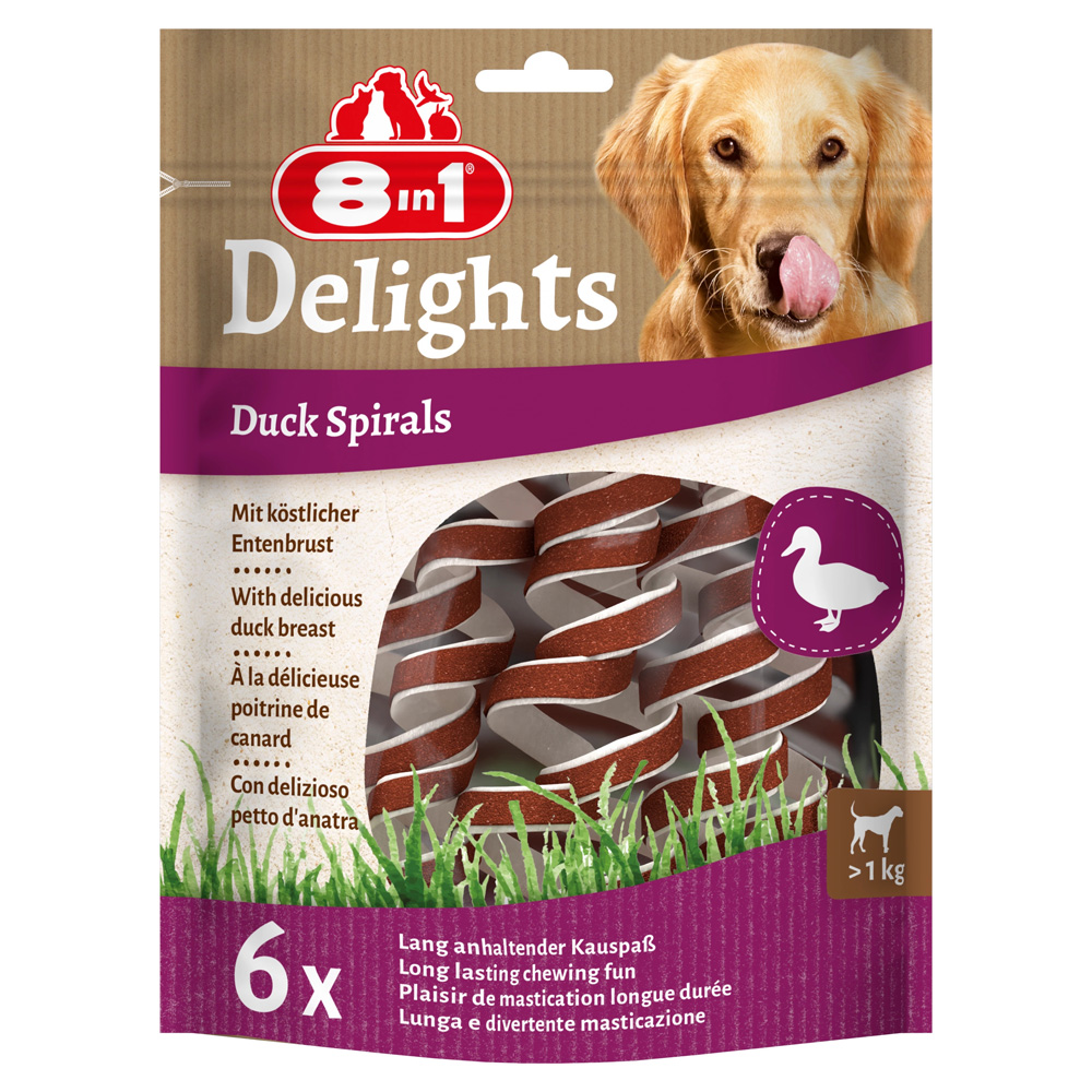 8IN1 Delights Przysmak spiralki o smaku kaczki 6szt